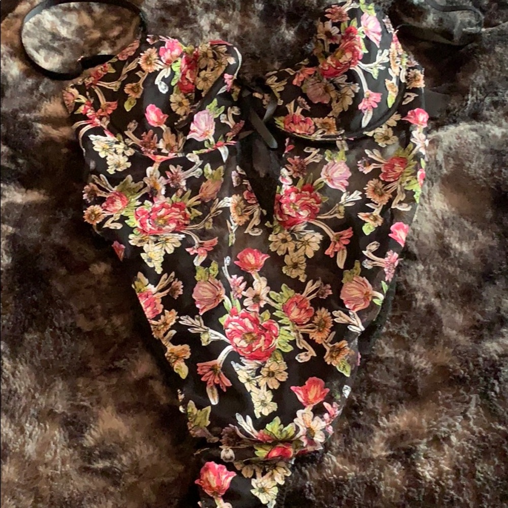 Victoria secret floral teddy